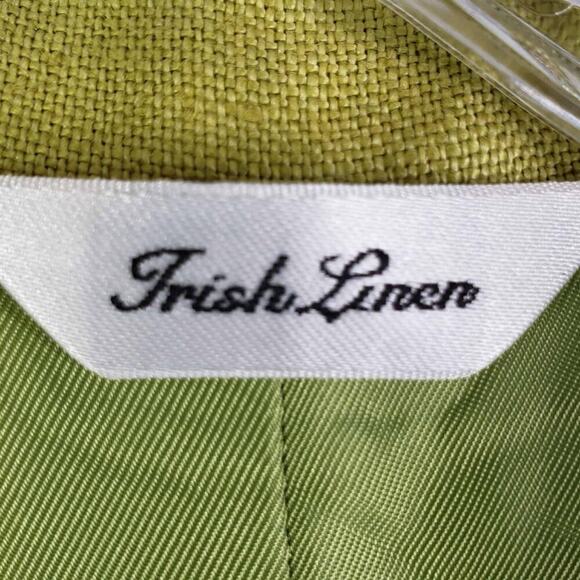 Talbots Blazer Women's Size 24W Linen Jacket Chartreuse Green - Picture 6 of 8